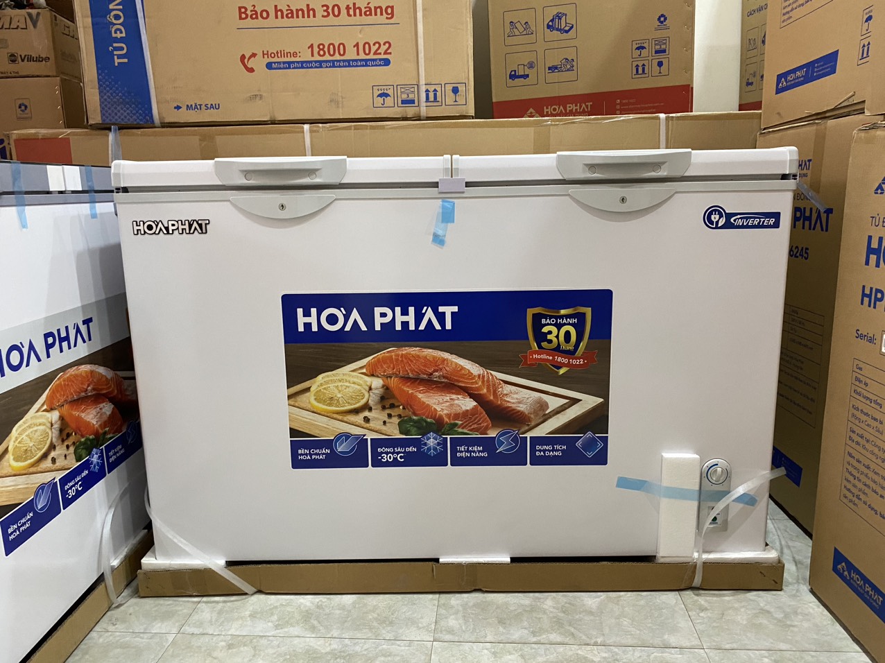 Tủ đông Hòa Phát Inverter HPF BD8271 271 lít DÀN ĐỒNG