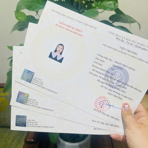 Chứng nhận Tiền Tiểu học