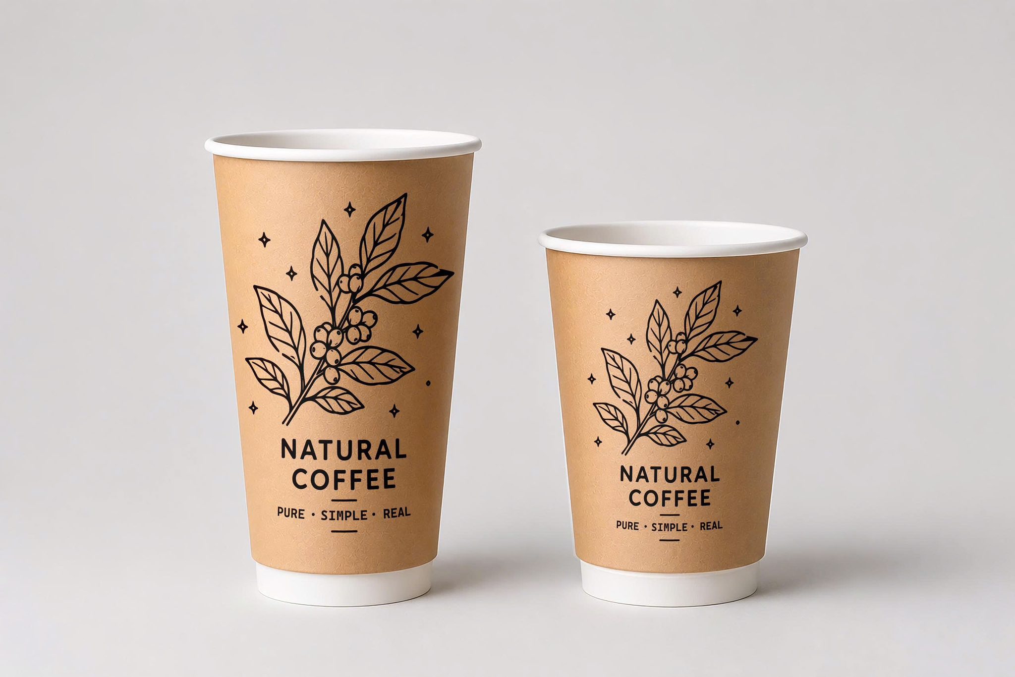 Ly Giấy Kraft In Logo 9oz - 16oz