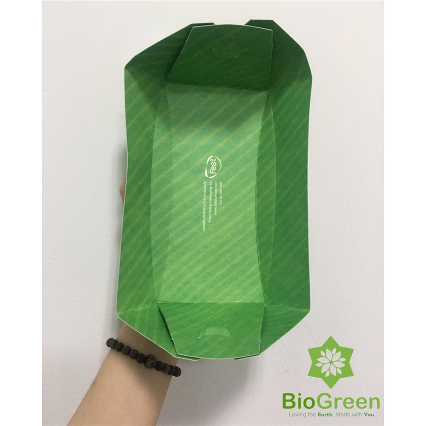 10 khay dĩa giấy lá chuối FEST CHOICE