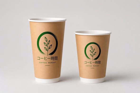 Ly Giấy Kraft In Logo 9oz - 16oz