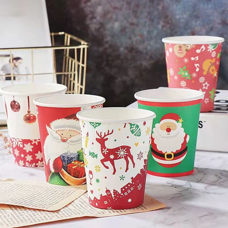 Ly Giấy Màu Trắng In Logo 6.5oz - 16oz