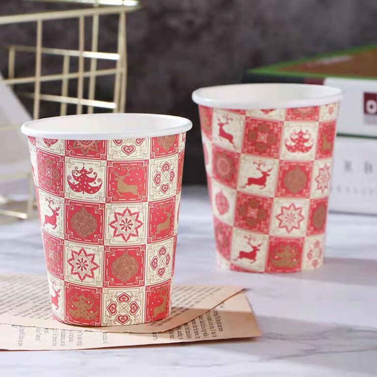 Ly Giấy Màu Trắng In Logo 6.5oz - 16oz
