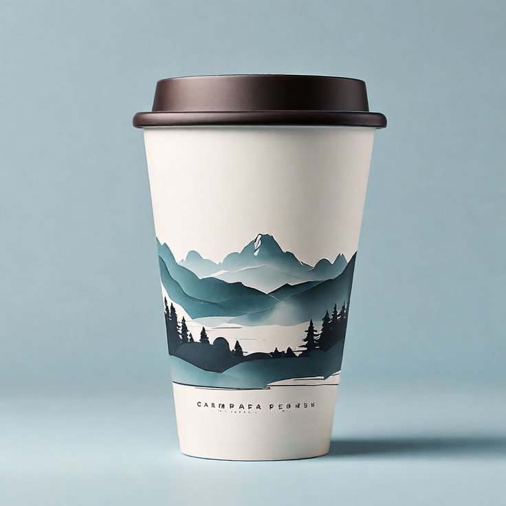 Ly Giấy Màu Trắng In Logo 6.5oz - 16oz