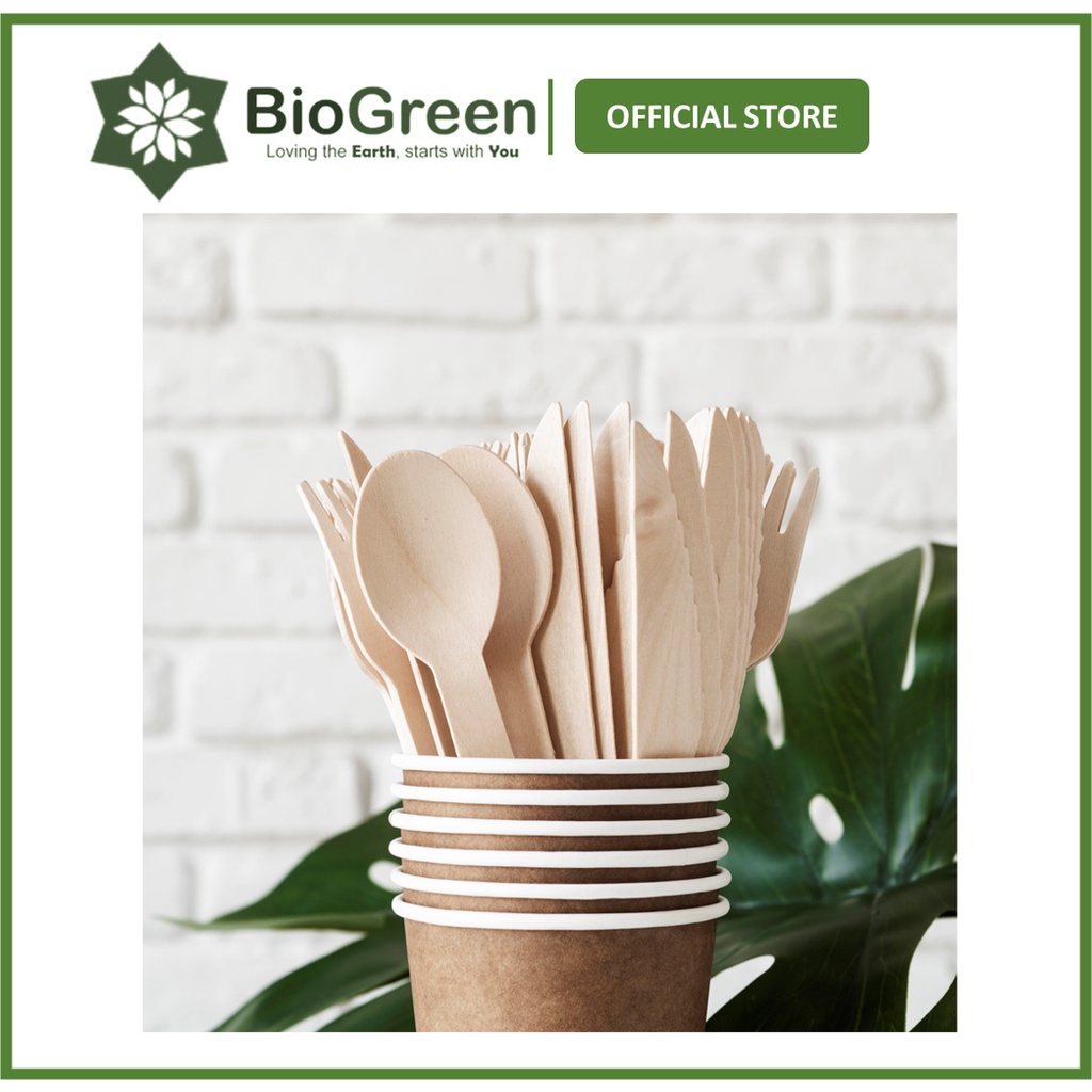 100 muỗng nĩa dao gỗ xuất khẩu Nhật take away dùng 1 Lần