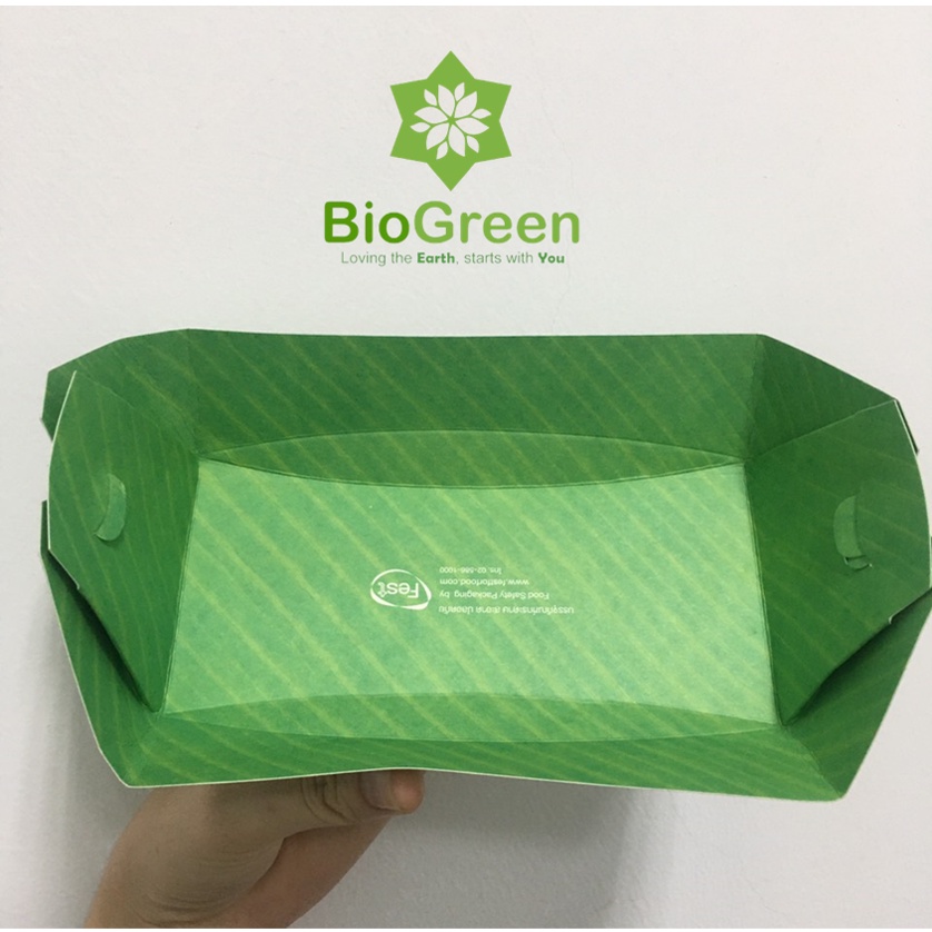 10 khay dĩa giấy lá chuối FEST CHOICE