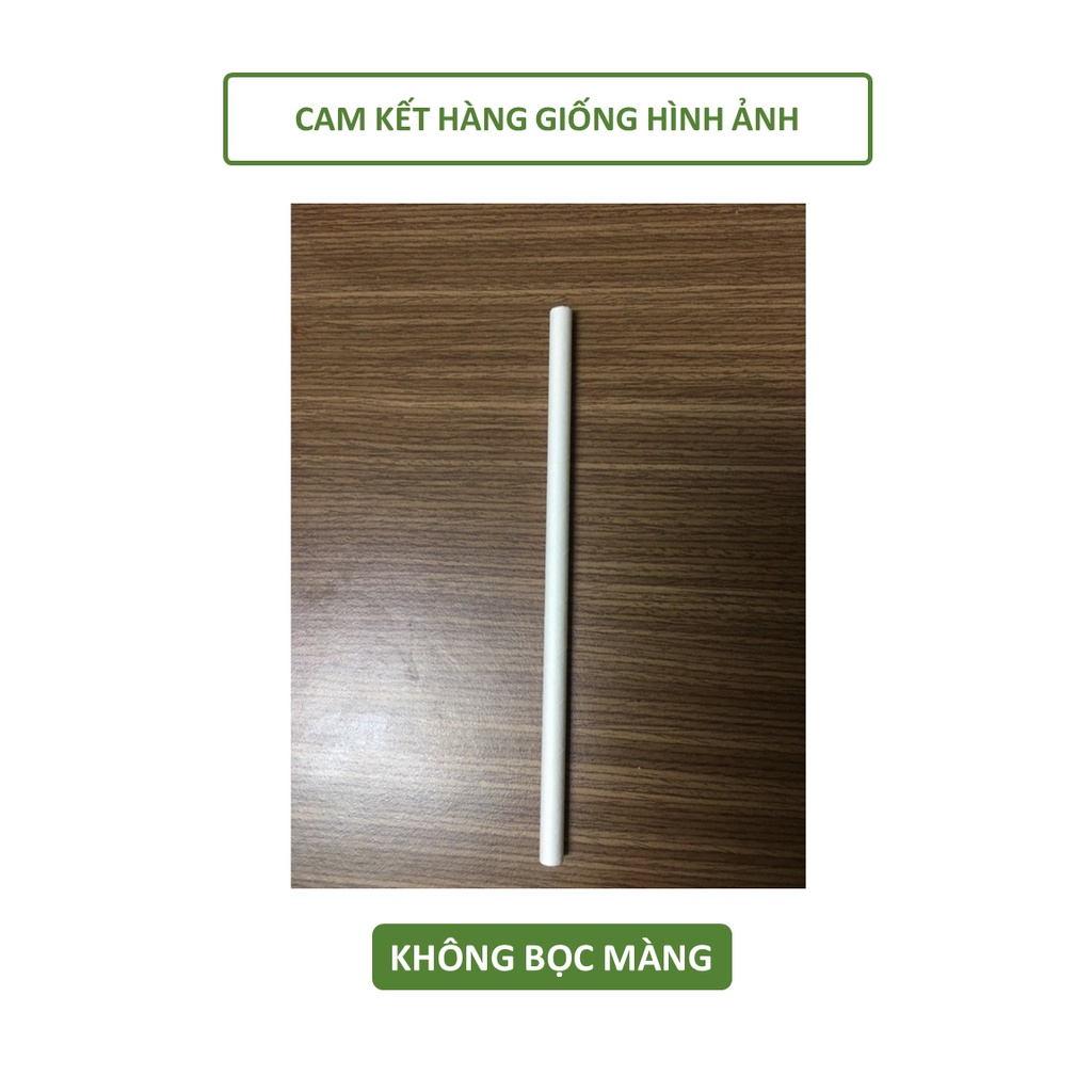 50 ống hút giấy phi 10, phi 12 uống trà sữa trân châu, sinh tố