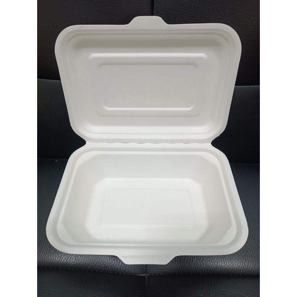 50 hộp bã mía 1 ngăn 600ml, 2 ngăn 950ml, 3 ngăn 1000ml hộp bento đựng thức ăn mang đi