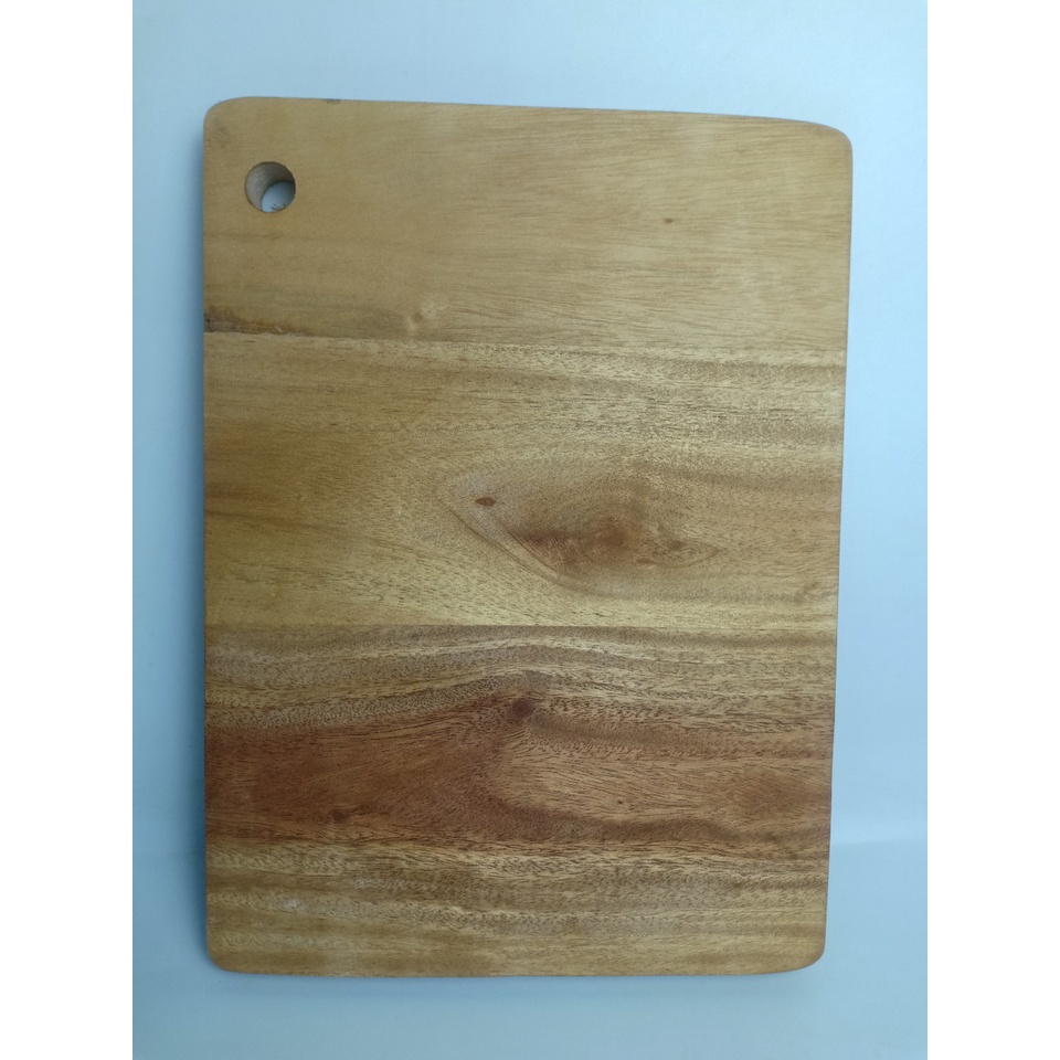 Thớt gỗ xà cừ hình chữ nhật 21 x 29 cm cắt rau củ, thực phẩm, decor