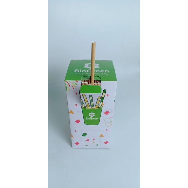 Hộp 250 PHI 6 ỐNG HÚT GIẤY/GẠO/BÃ MÍA/CỎ NHIỀU MÀU, TRẮNG NÂU,.. cho tiệc tùng