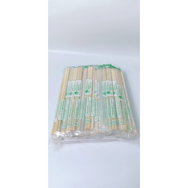 100 đôi đũa gỗ tách, đũa tre đầu vắt dùng 1 lần bọc opp(nilon) không tăm, có tăm, không bọc đũa trần