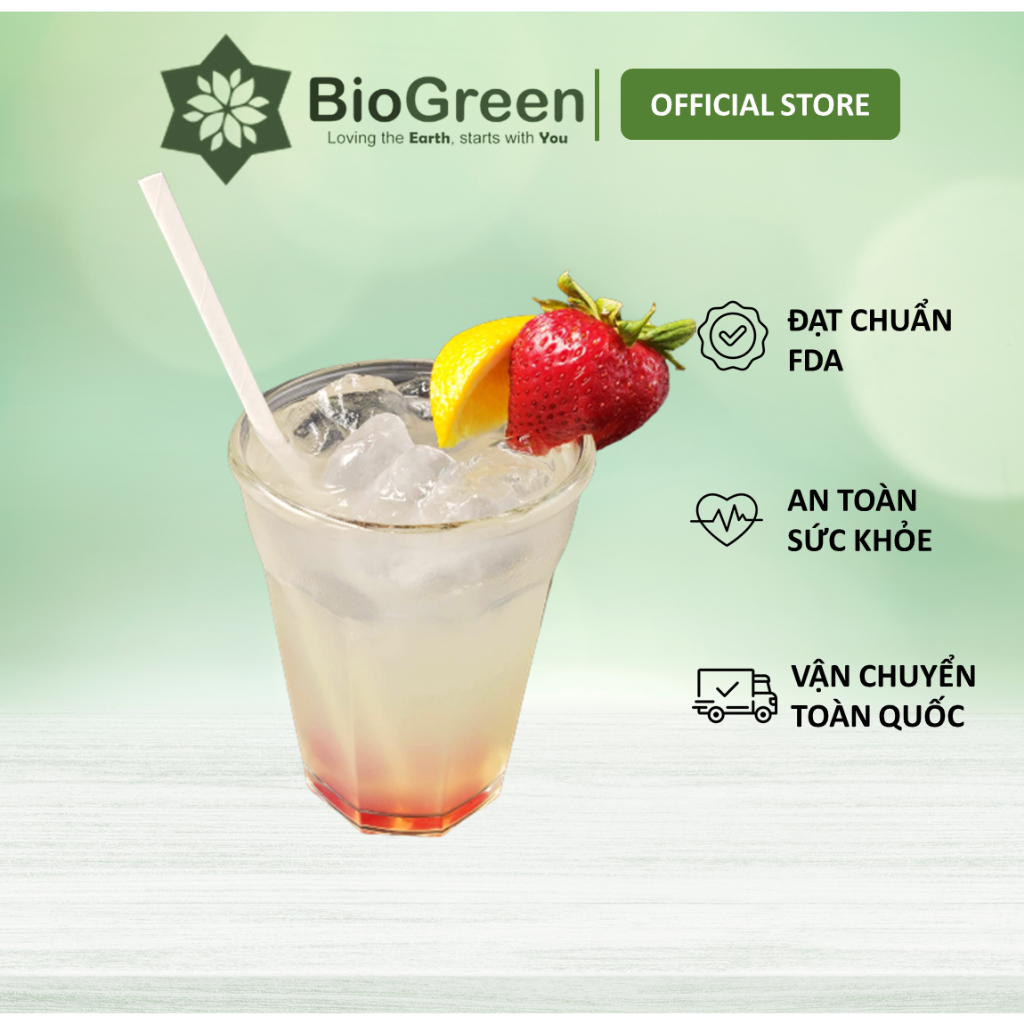100 ống hút cocktail, giấy 3 lớp phi 6, phi7, phi 8, ống hút giấy cocktail, mocktail, rượu, nước ép