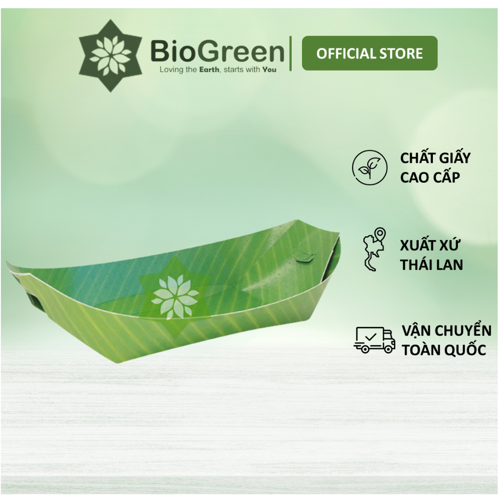 10 khay dĩa giấy lá chuối FEST CHOICE
