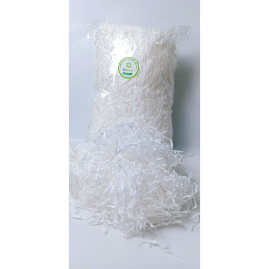 500g giấy vụn lót hộp quà,cắt sợi nhiều màu chống sốc, giấy lót hộp yến, giấy rơm hút ẩm,không mùi.
