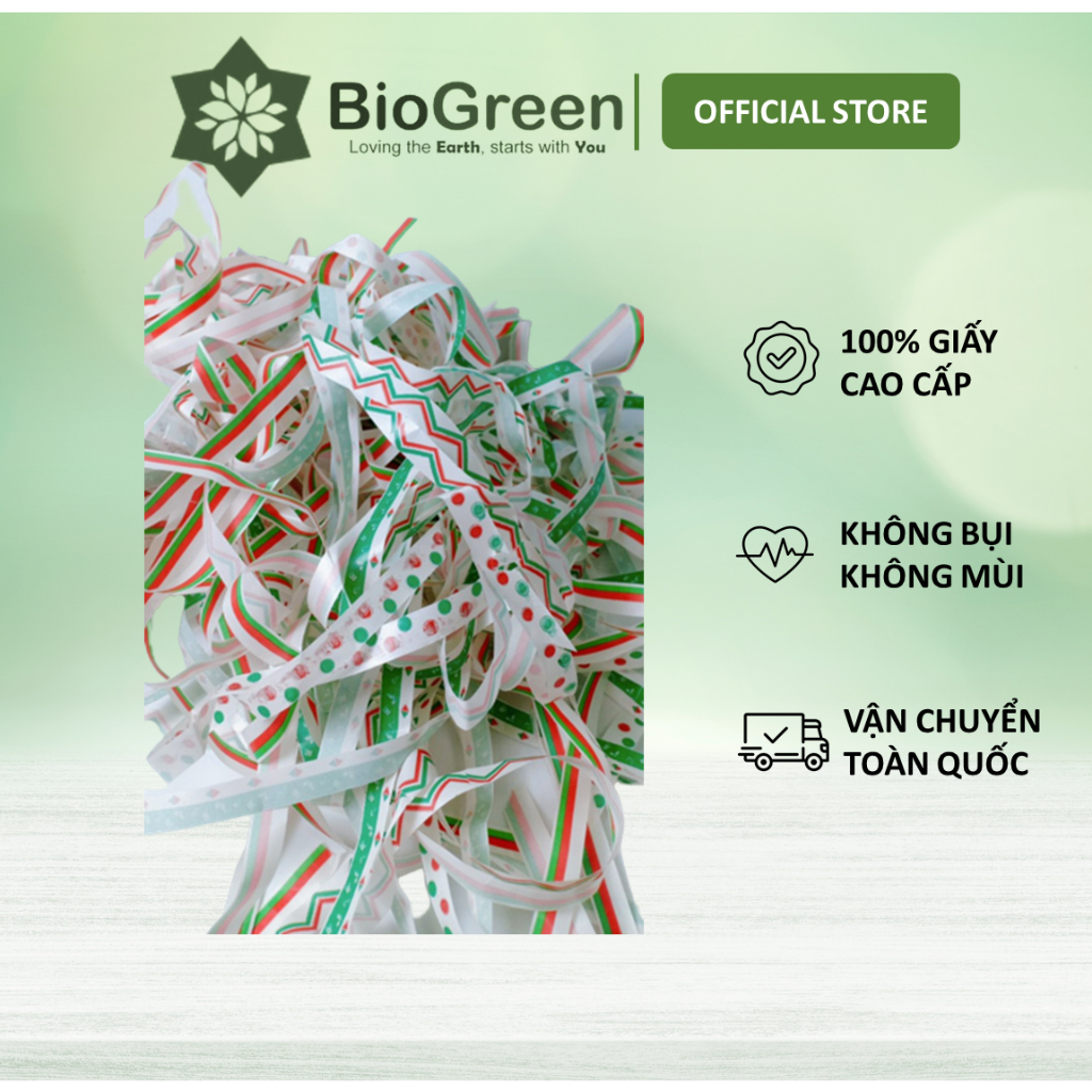 500g giấy vụn lót hộp quà,cắt sợi nhiều màu chống sốc, giấy lót hộp yến, giấy rơm hút ẩm,không mùi.