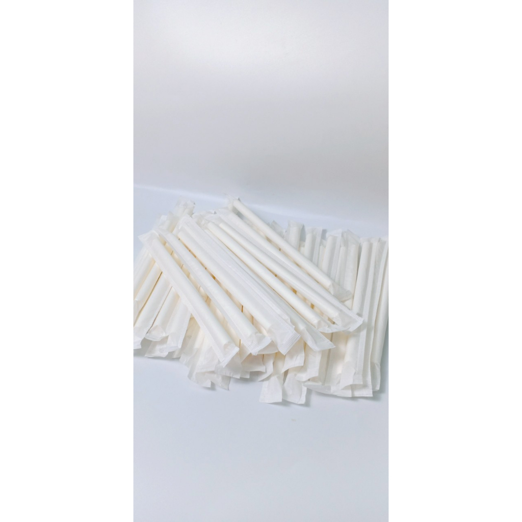 50 ống hút giấy phi 10 uống trà sữa trân châu, sinh tố, đá xay, smoothie