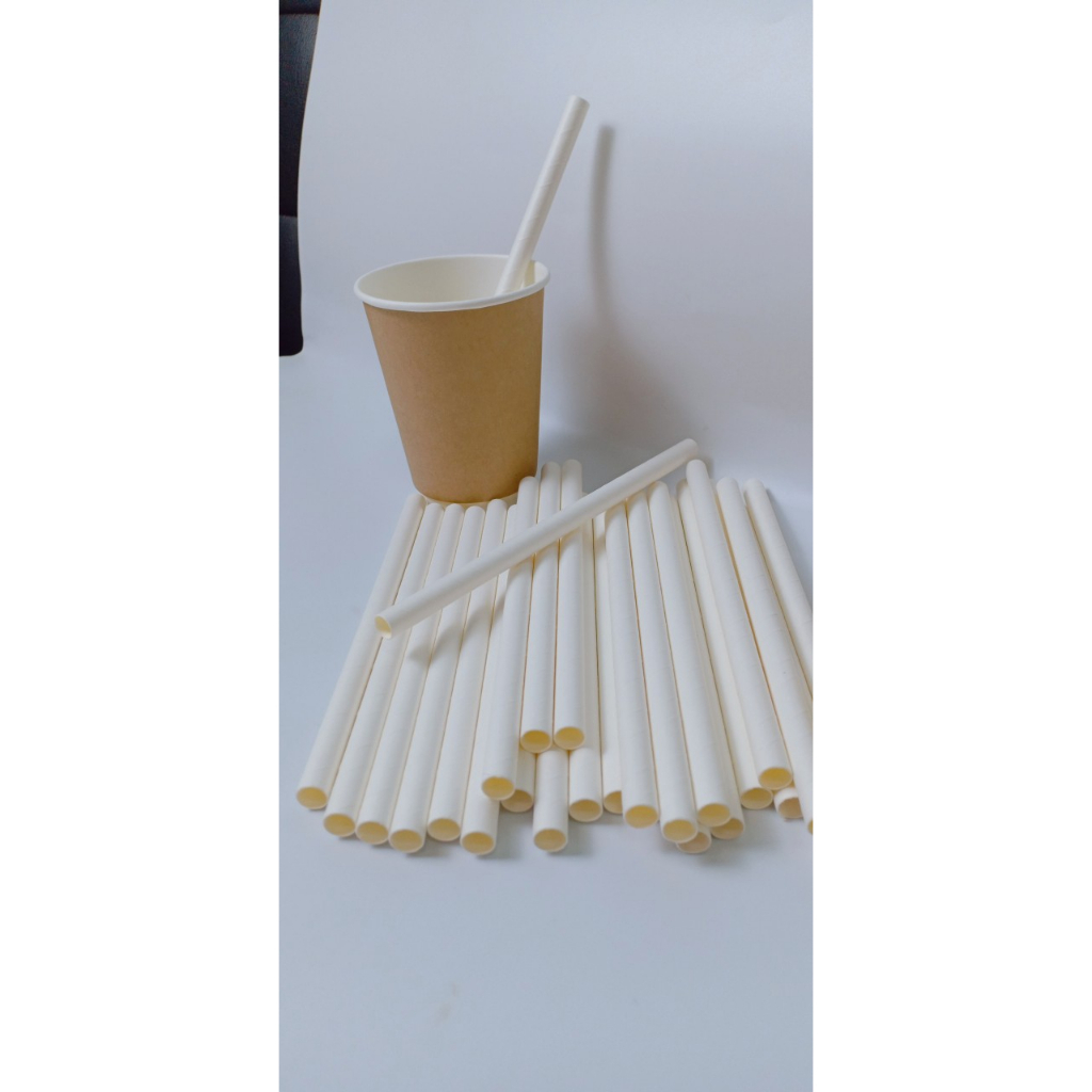50 ống hút giấy phi 10 uống trà sữa trân châu, sinh tố, đá xay, smoothie