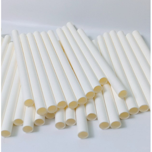 50 ống hút giấy phi 10, phi 12 uống trà sữa trân châu, sinh tố