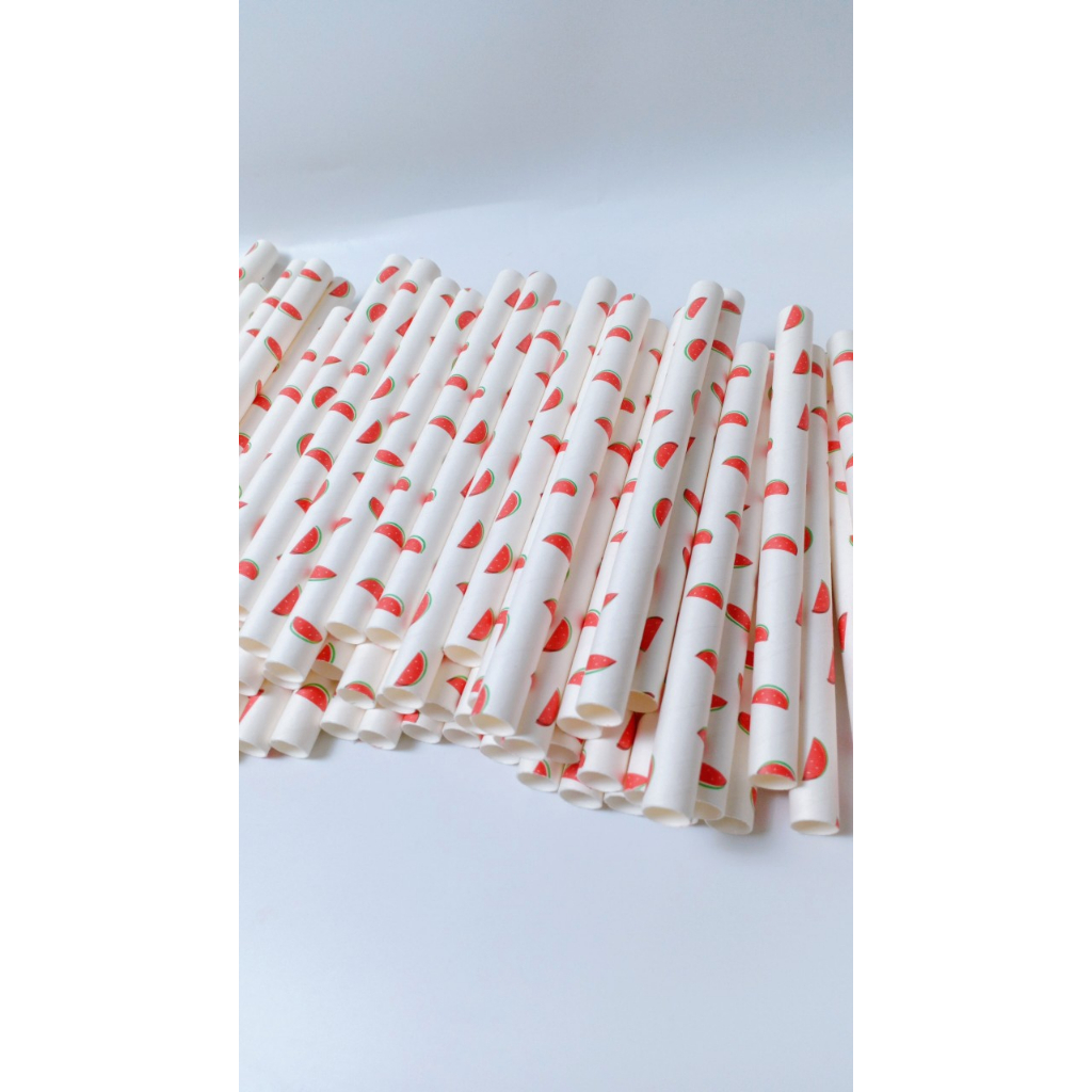 50 ống hút giấy phi 10, phi 12 uống trà sữa trân châu, sinh tố