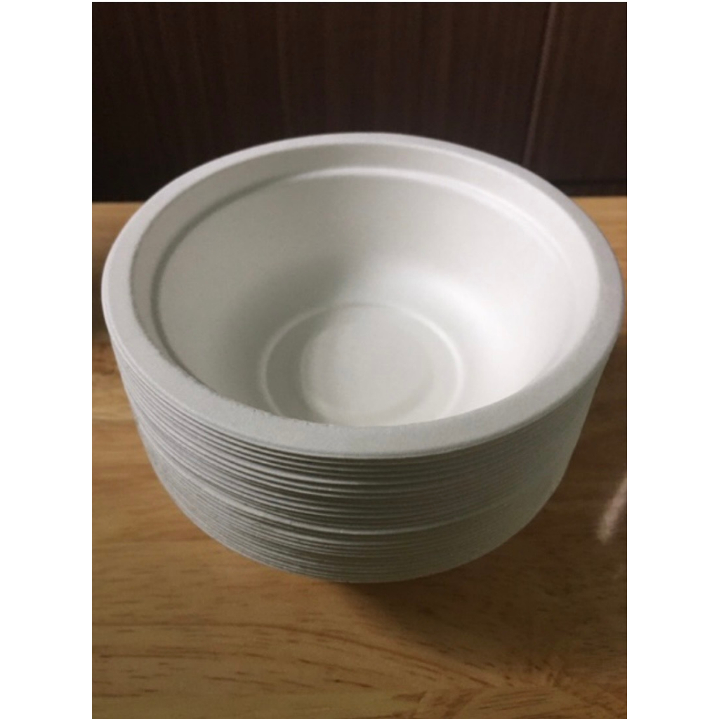 10 chén/ tô bã mía 350ml/500ml phân hủy tự nhiên, chất liệu bã mía tự nhiên