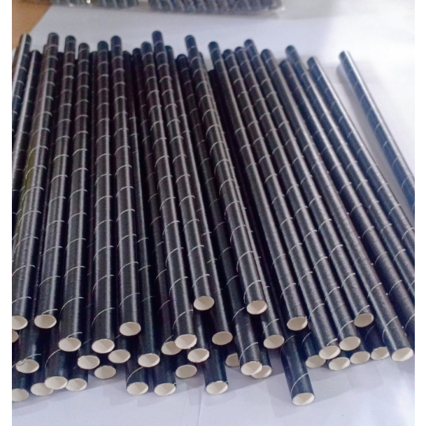 100 ống hút giấy phi 8 uống sinh tố, trân châu nhỏ, thạch cafe, cafe đá xay,...