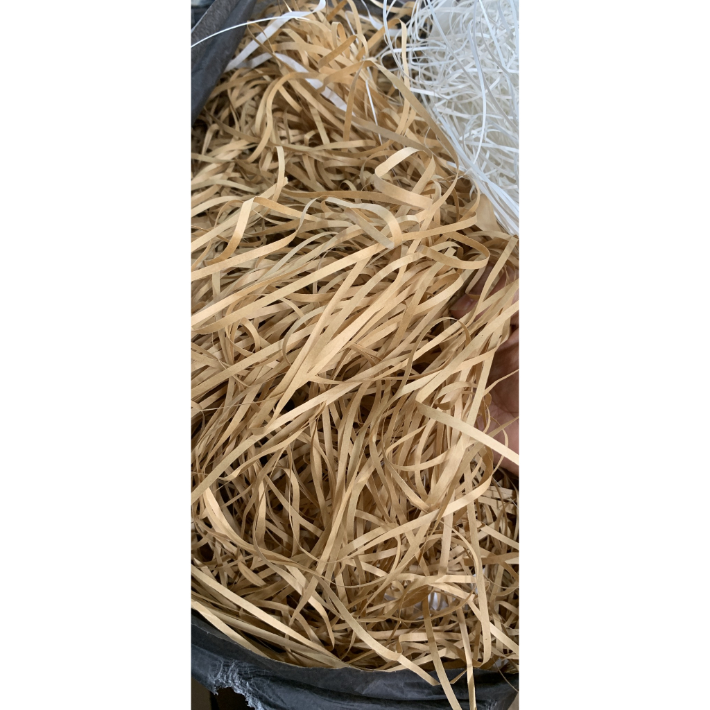 500g giấy vụn lót hộp quà,cắt sợi nhiều màu chống sốc, giấy lót hộp yến, giấy rơm hút ẩm,không mùi.