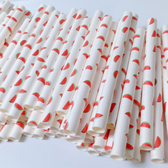 50 ống hút giấy phi 10, phi 12 uống trà sữa trân châu, sinh tố