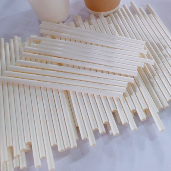 100 ống hút giấy 3 lớp phi 7x197mm,bọc màng,không bọc màng,màu trắng,nâu kraft, Giáng Sinh Noel