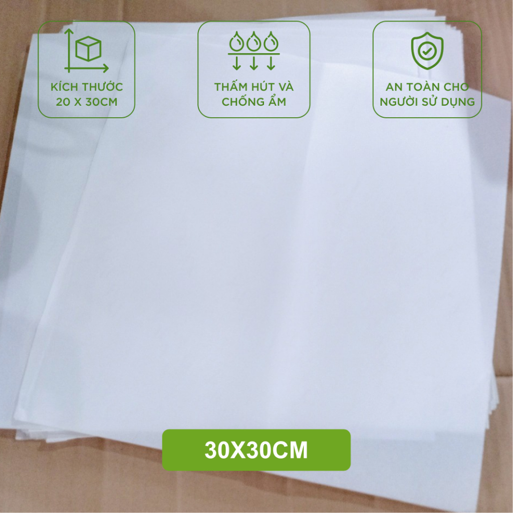 1KG Giấy Pelure -Giấy Nến trắng định lượng 30gsm size 20x30,30x30,30x40cm,35x50, gói quà