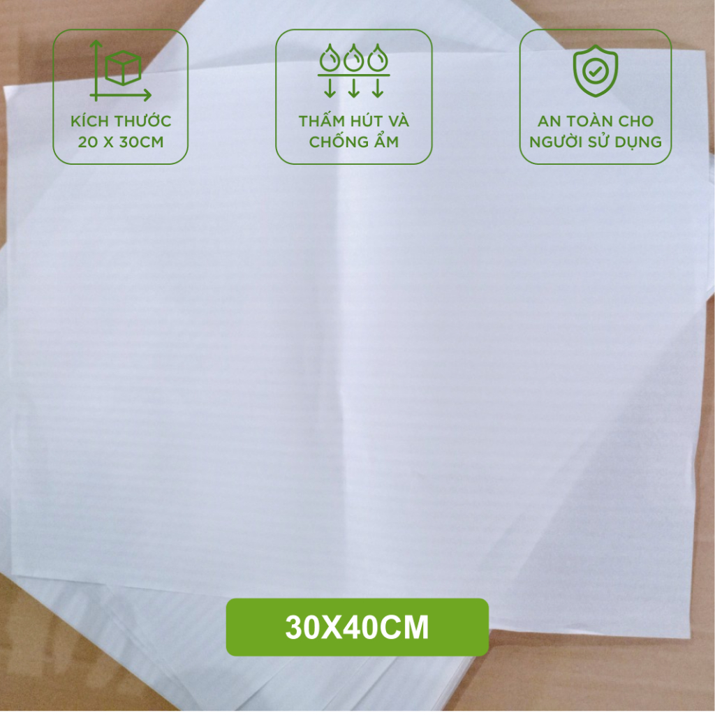 1KG Giấy Pelure -Giấy Nến trắng định lượng 30gsm size 20x30,30x30,30x40cm,35x50, gói quà