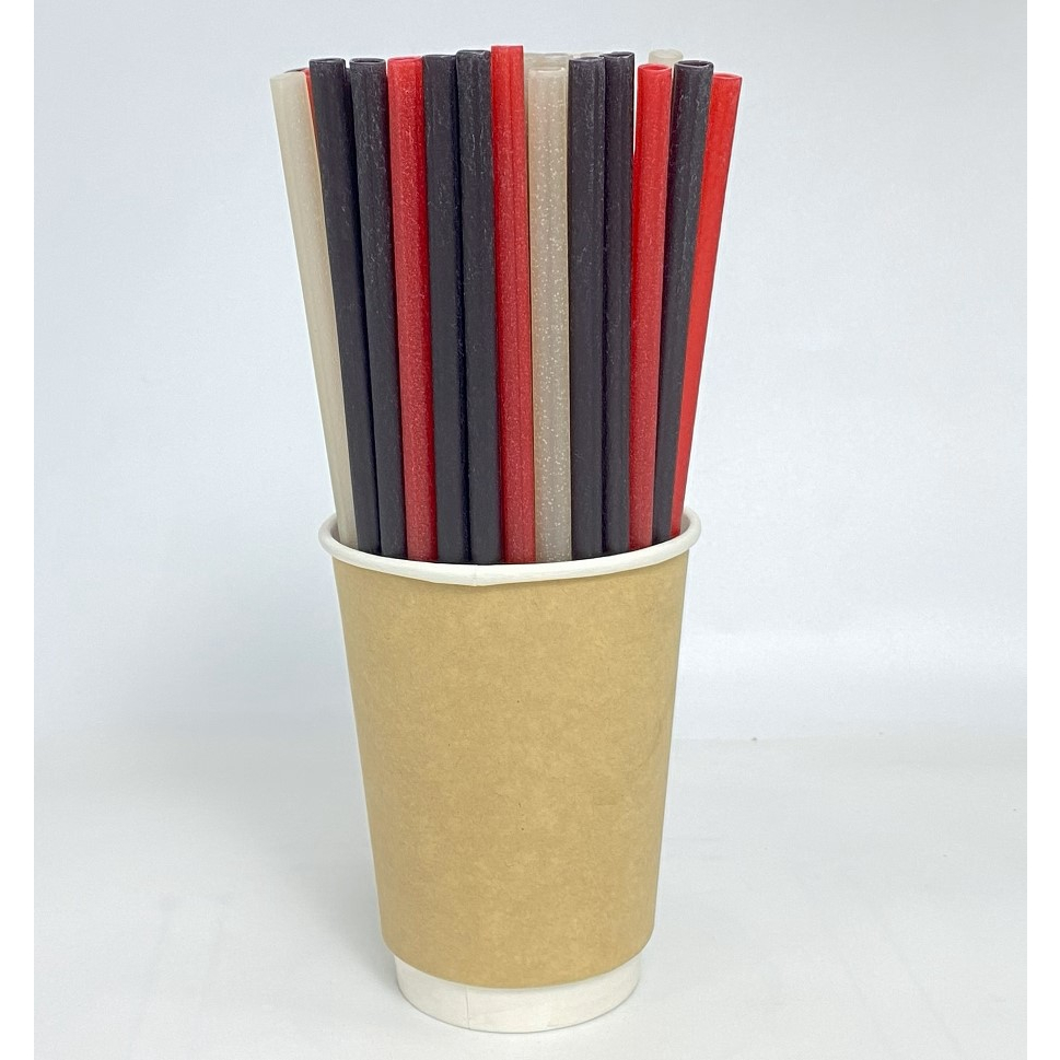 100 Ống hút gạo phi 6 x 200mm nhiều màu sắt dùng cho nhà hàng cà phê