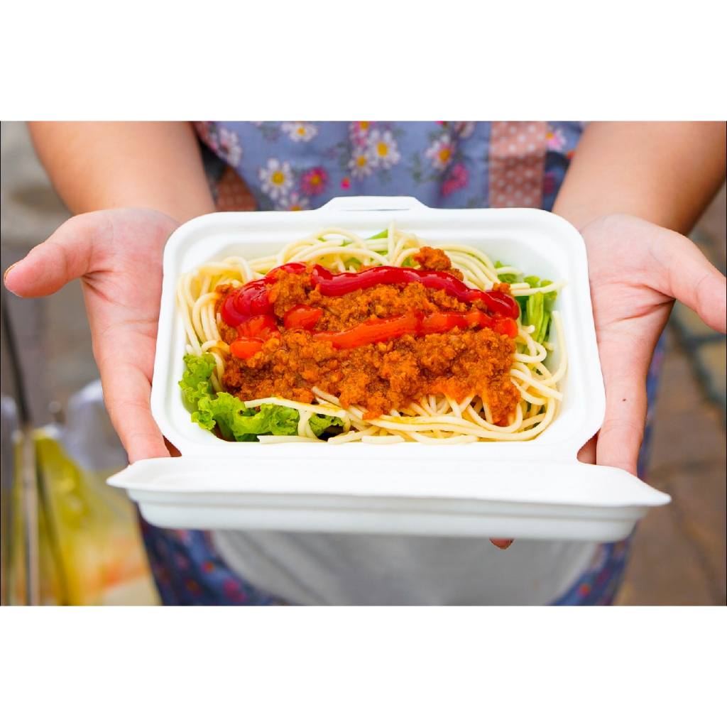 50 cái/ túi Hộp Bã Mía 1 Ngăn 600ml Biogreen