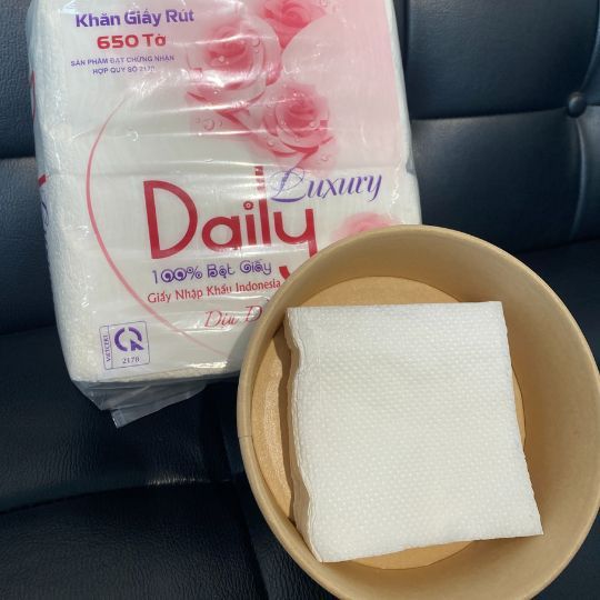 Khăn Giấy Daily Tiện Lợi Bịch 222g- giấy rút - giấy ăn giá rẻ - giấy ăn cân - giấy ăn nhà hàng