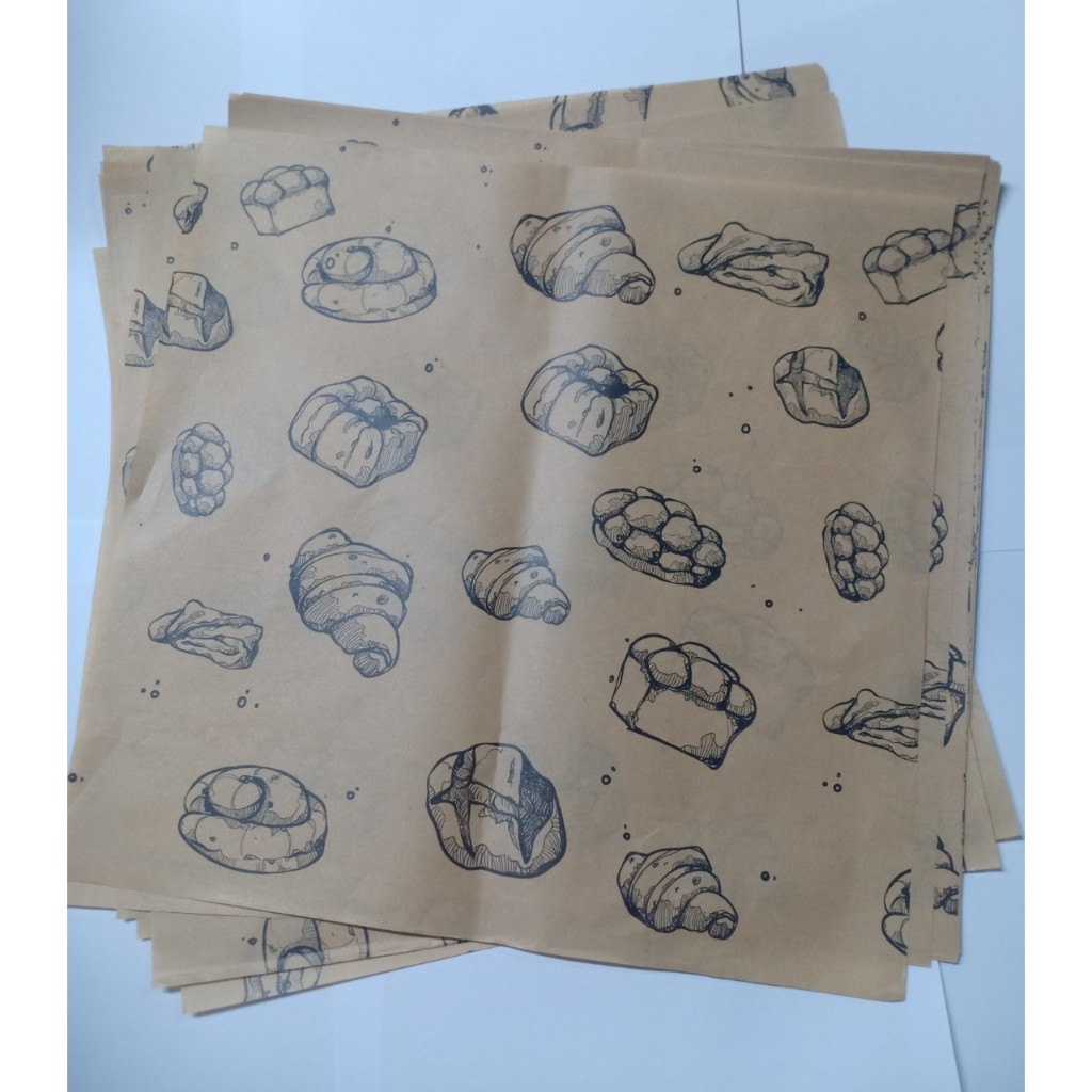 SET 100 tờ giấy gói bánh mỳ, hamburger, lót bánh size 30x30cm hàng cao cấp - nhiều mẫu