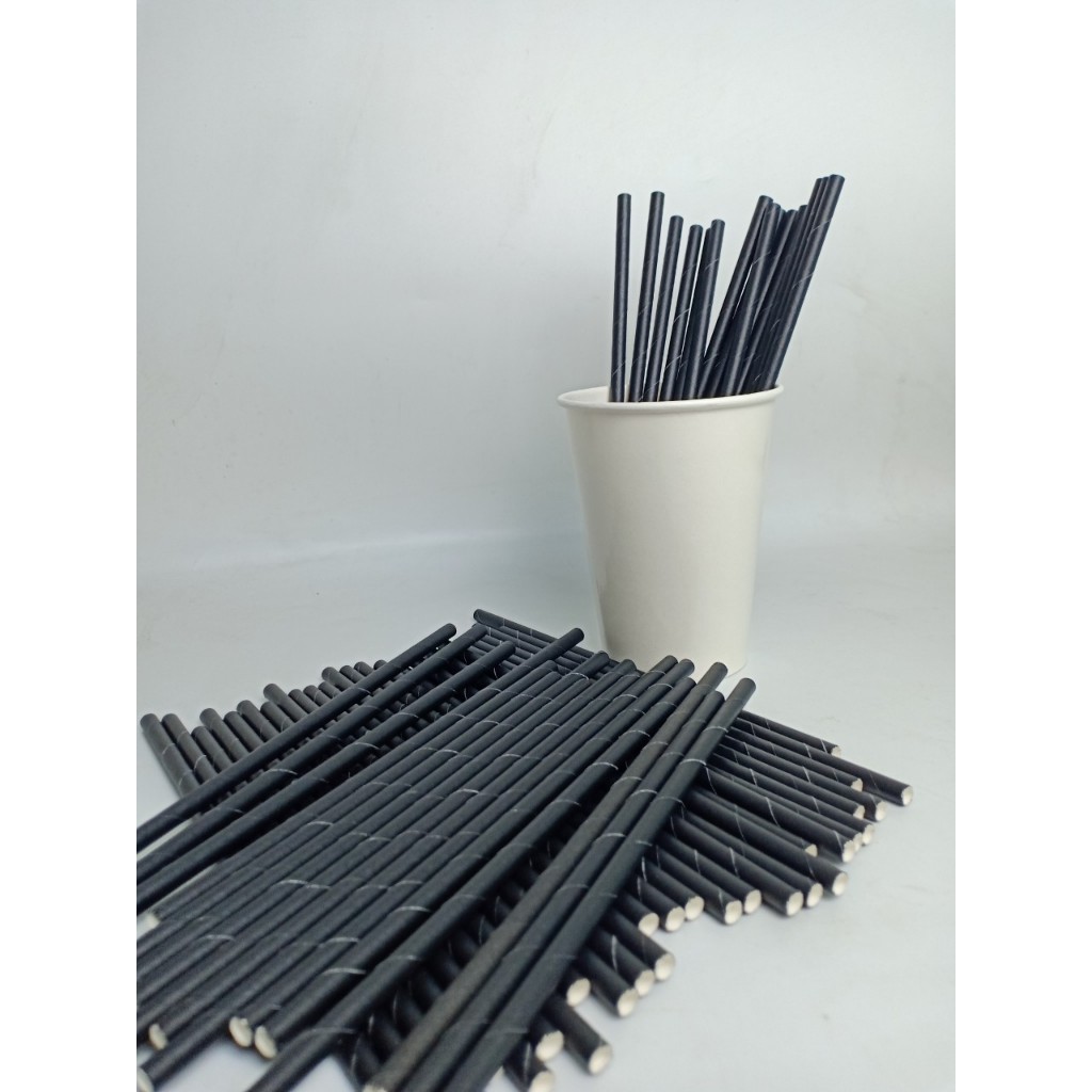 100 ống hút giấy 3 lớp phi 6 x 197mm, bọc màng, không bọc màng, màu trắng,nâu kraft,party Giáng Sinh