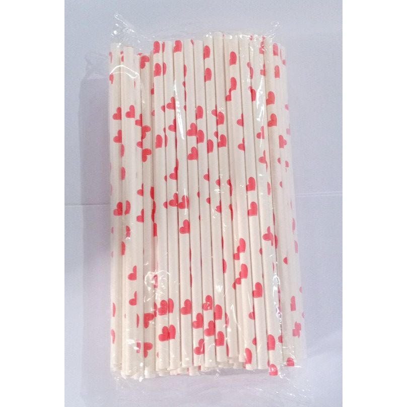 100 ống hút giấy 3 lớp phi 6 x 197mm, bọc màng, không bọc màng, màu trắng,nâu kraft,party Giáng Sinh