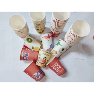 Thùng 300 Ly/cốc giấy 230gsm cao cấp 195ml - 6.5oz màu trắng,nâu kraft, ly giấy văn phòng chịu nhiệt