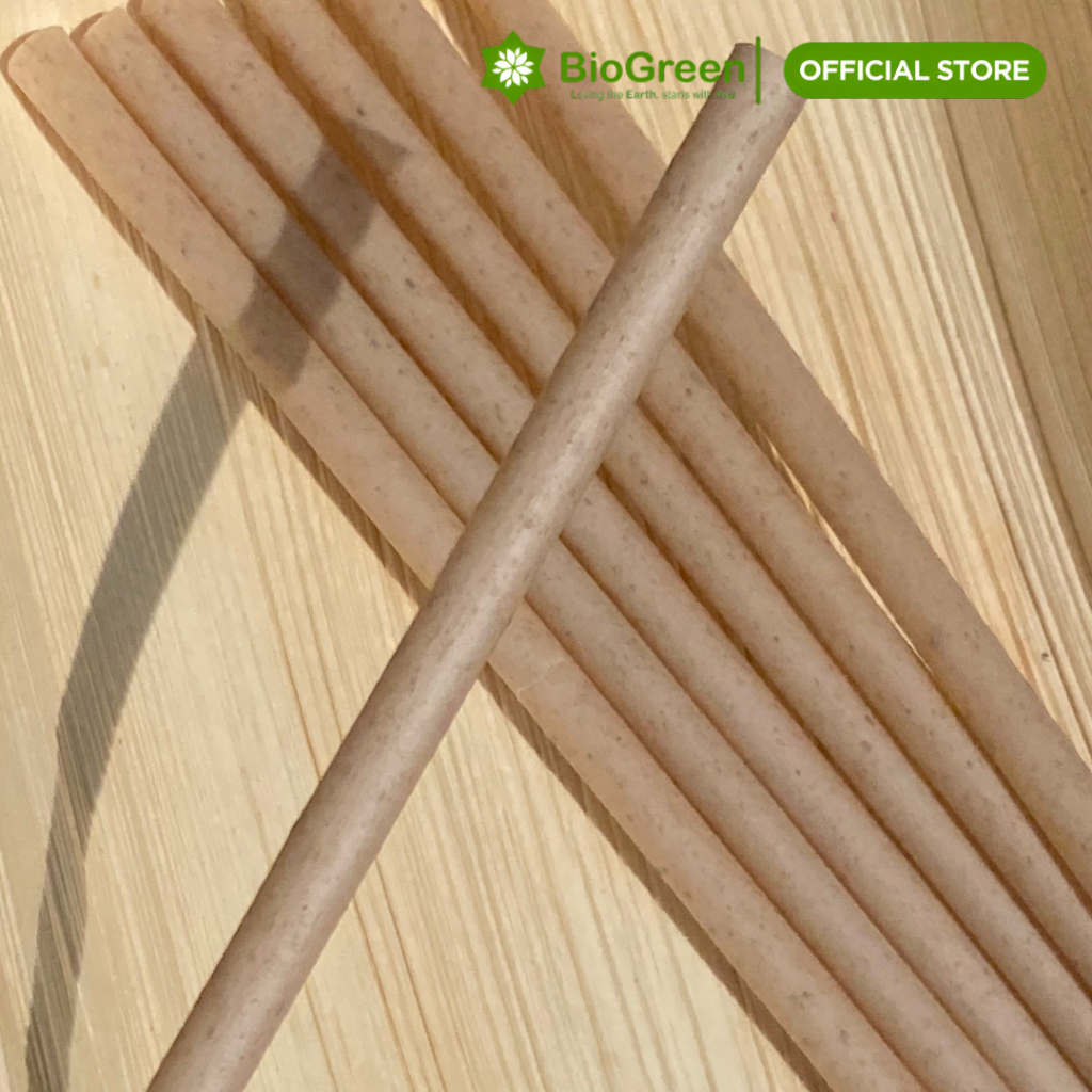 100 ỐNG HÚT BÃ MÍA PHI 6-13cm,15cm dùng cocktail KHÔNG PE-không tan trong nước thân thiện môi trường