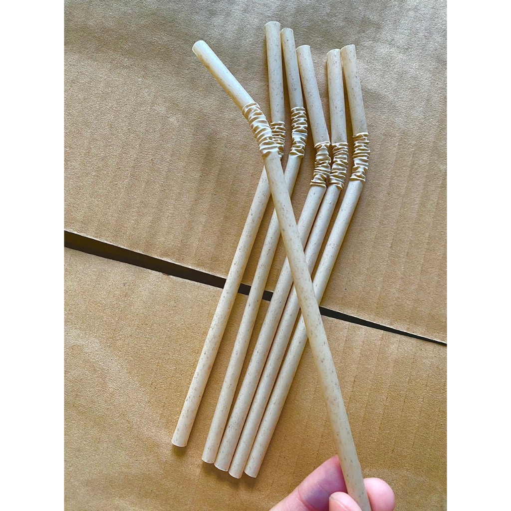 100 PHI 6,8 ỐNG HÚT BÃ MÍA/ VỎ TRẤU KHÔNG PE - không tan trong nước thân thiện môi trường.