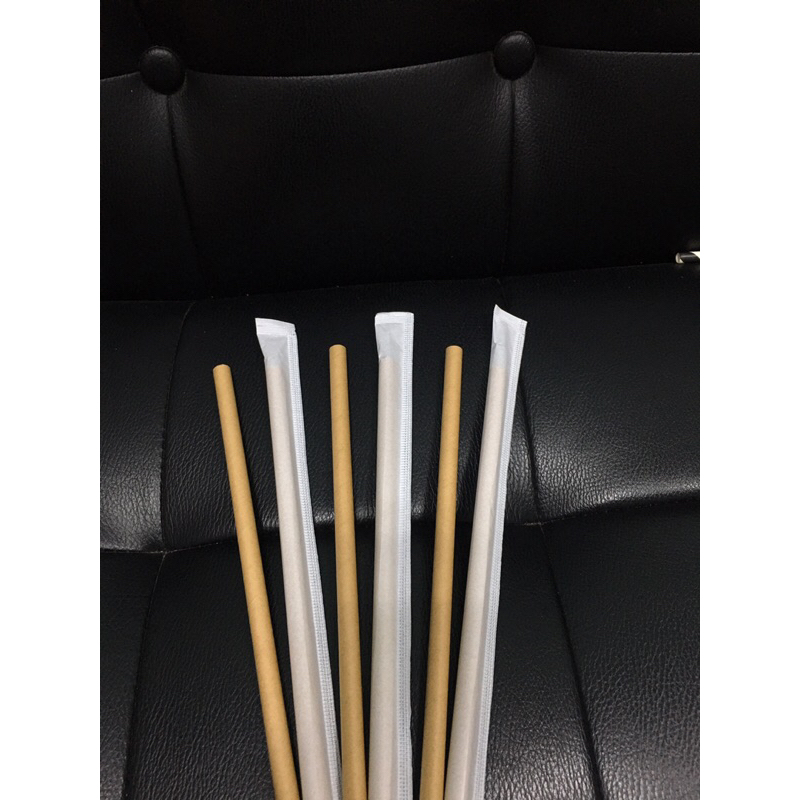 Thùng 1000 ống hút giấy phi 7x197mm,3 lớp bọc màng,không bọc màng, trắng,nâu kraft,Giáng Sinh Noel