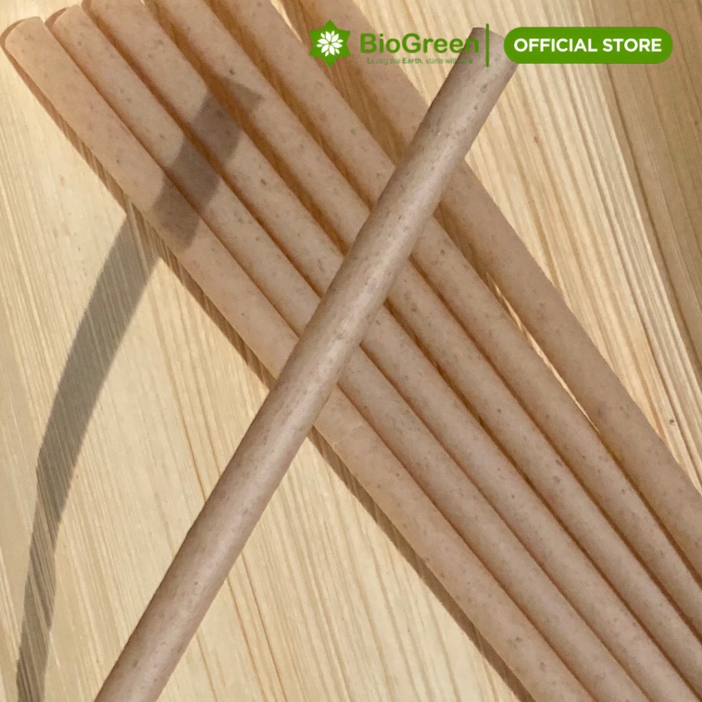 Thùng 1000 ỐNG HÚT BÃ MÍA PHI 12 VẶT NHỌN KHÔNG PE size trà sữa  - không tan trong nước