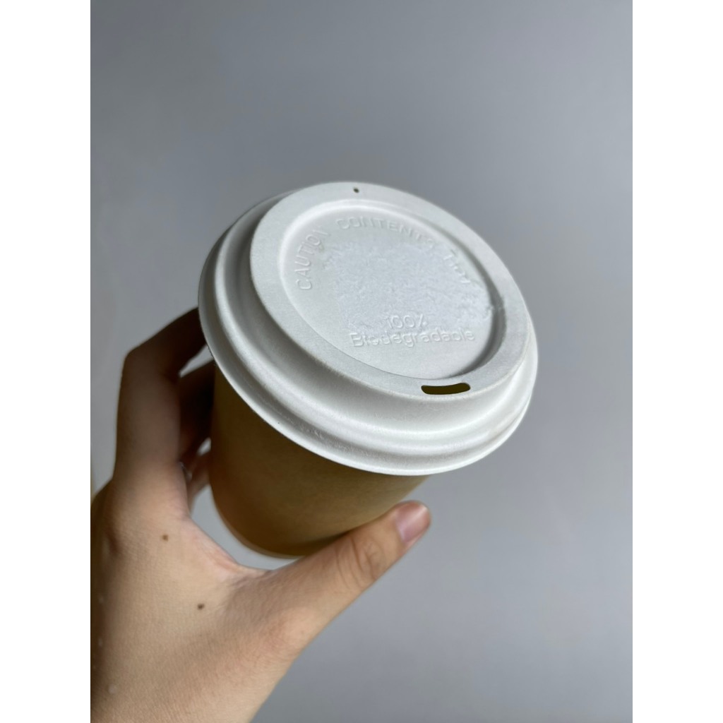 50 ly giấy trắng có nắp chịu nhiệt dùng 1 lần 16 oz 500ml