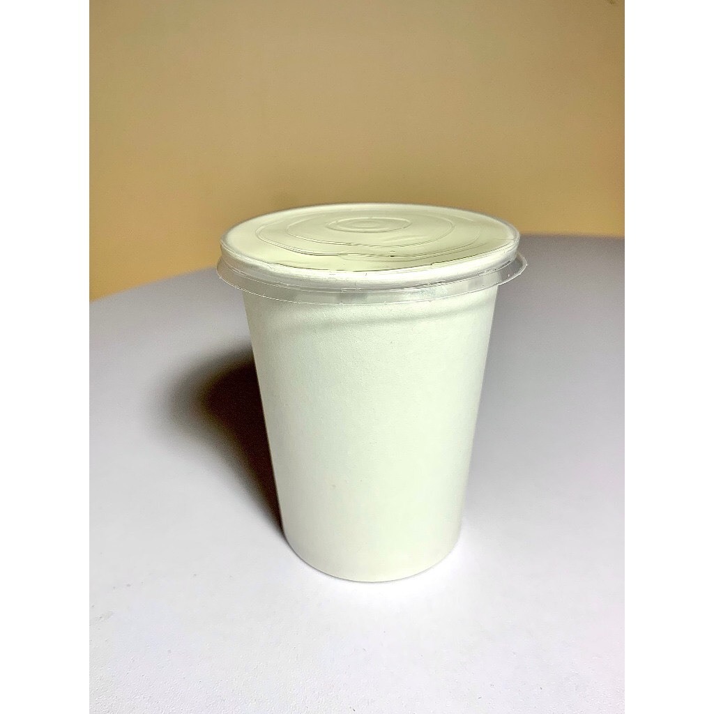 50 ly giấy trắng có nắp chịu nhiệt dùng 1 lần 16 oz 500ml
