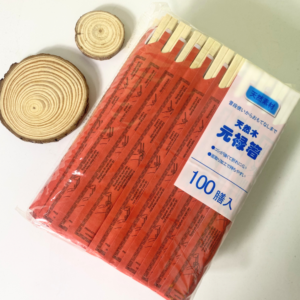 100 đôi đũa gỗ tách, đũa tre đầu vắt dùng 1 lần bọc opp(nilon) không tăm, có tăm, không bọc đũa trần