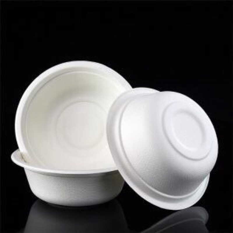 Thùng 600 chén/ tô bã mía 600ml đáy to, đáy nhỏ phân hủy tự nhiên, chất liệu bã mía tự nhiên