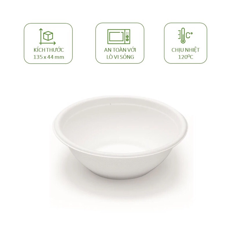 Thùng 1000 chén/ tô bã mía 350ml phân hủy tự nhiên, chất liệu bã mía tự nhiên