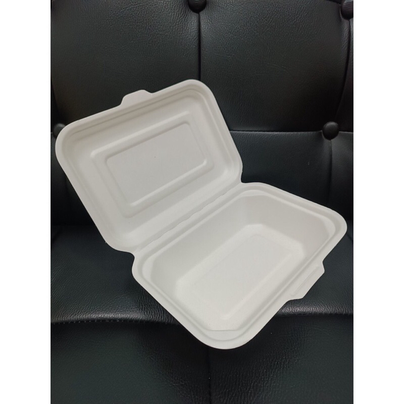 50 cái/ túi Hộp Bã Mía 1 Ngăn 600ml Biogreen