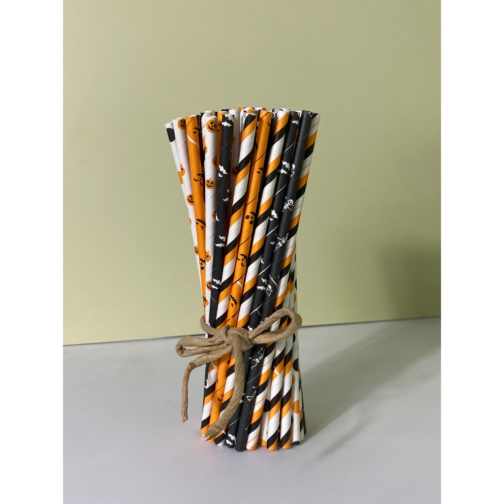 Hộp 250 PHI 6 ỐNG HÚT GIẤY/GẠO/BÃ MÍA/CỎ NHIỀU MÀU, TRẮNG NÂU,.. cho tiệc tùng