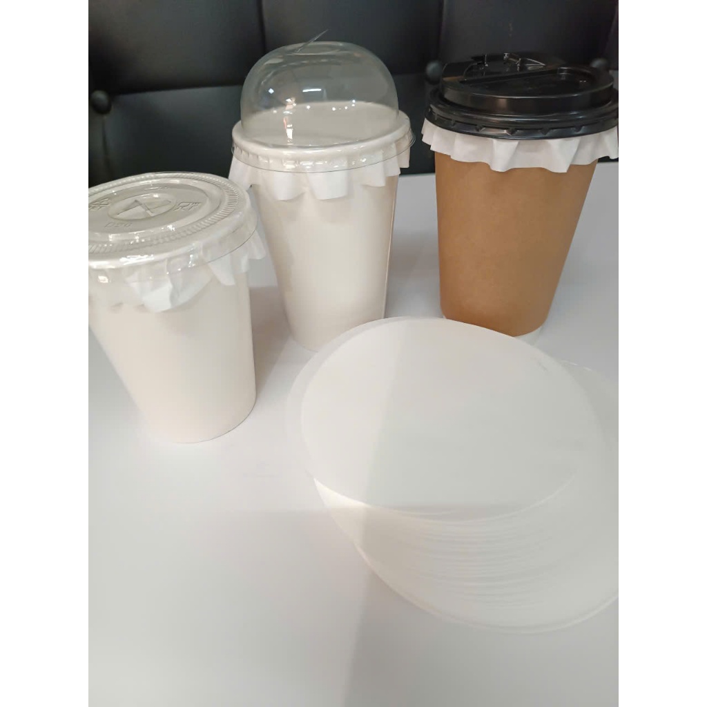 Set 500 Tờ Giấy Chống Tràn Trà Sữa và các loại thức uống mang đi cho ly giấy và ly nhựa.