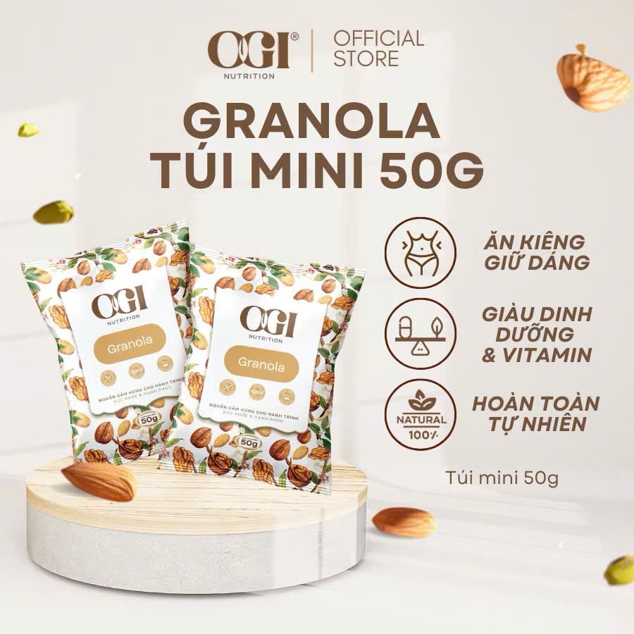 Granola siêu hạt dinh dưỡng mix 10 loại Nutrition hạt ngũ cốc ăn sáng tiện lợi, ít đường